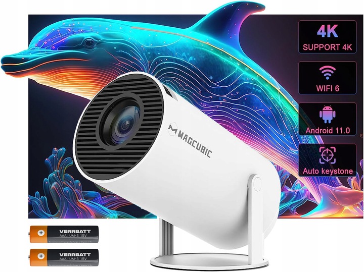 Projektor LED Magcubic HY300 Przenośny Rzutnik PL Android TV WiFi