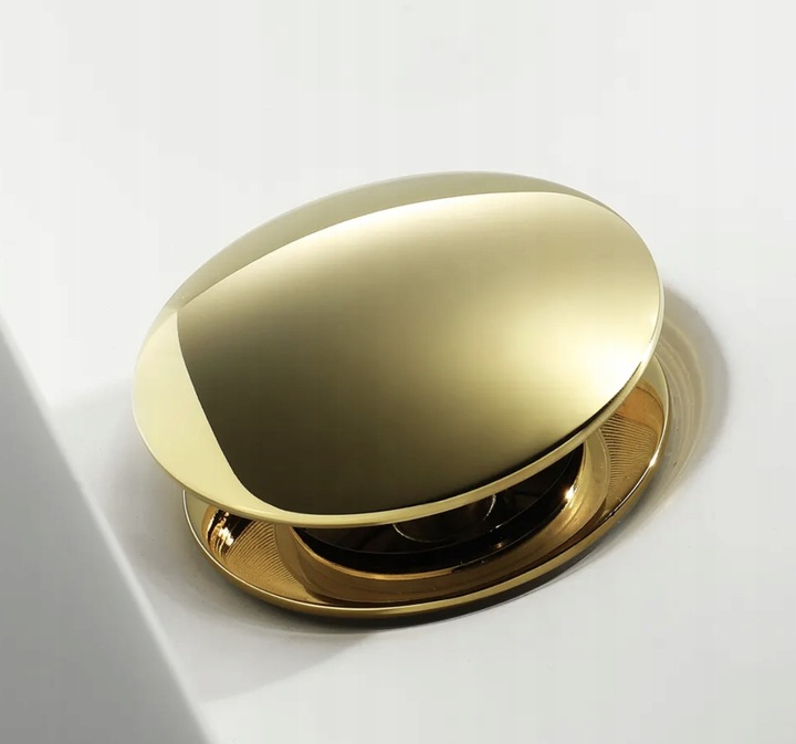 ZESTAW: SYFON UMYWALKOWY DO UMYWALKI + KOREK KLIK-KLAK BEZ PRZELEWU ZŁOTY