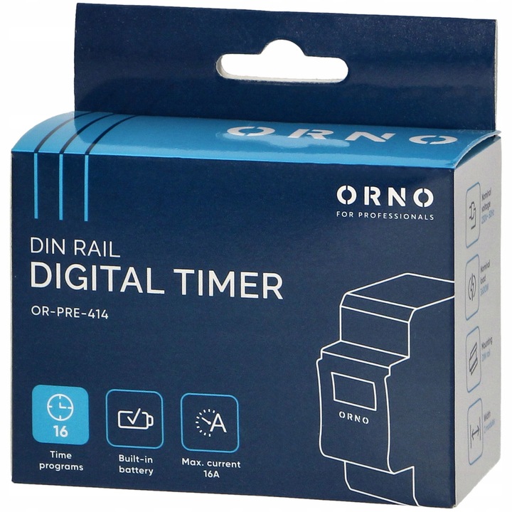 PROGRAMATOR CZASOWY NA SZYNĘ DIN CYFROWY TYGODNIOWY TIMER