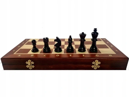 Szachy wykonane z Mahoniu i Jawora DUŻE - PRODUCENT