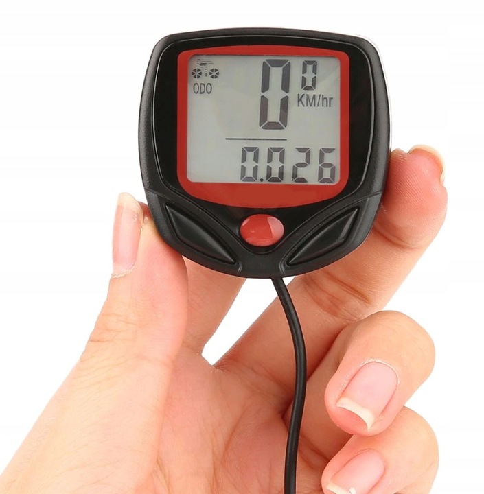 LICZNIK ROWEROWY LCD PRĘDKOŚĆ PRZEBIEG ZEGAR