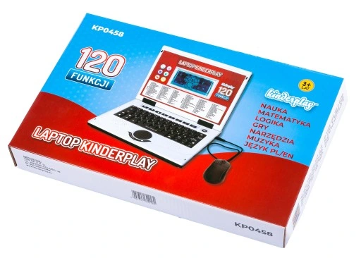 LAPTOP EDUKACYJNY DLA DZIECI KINDERPLAY NAUKA LICZENIA LITERKI GRY 120