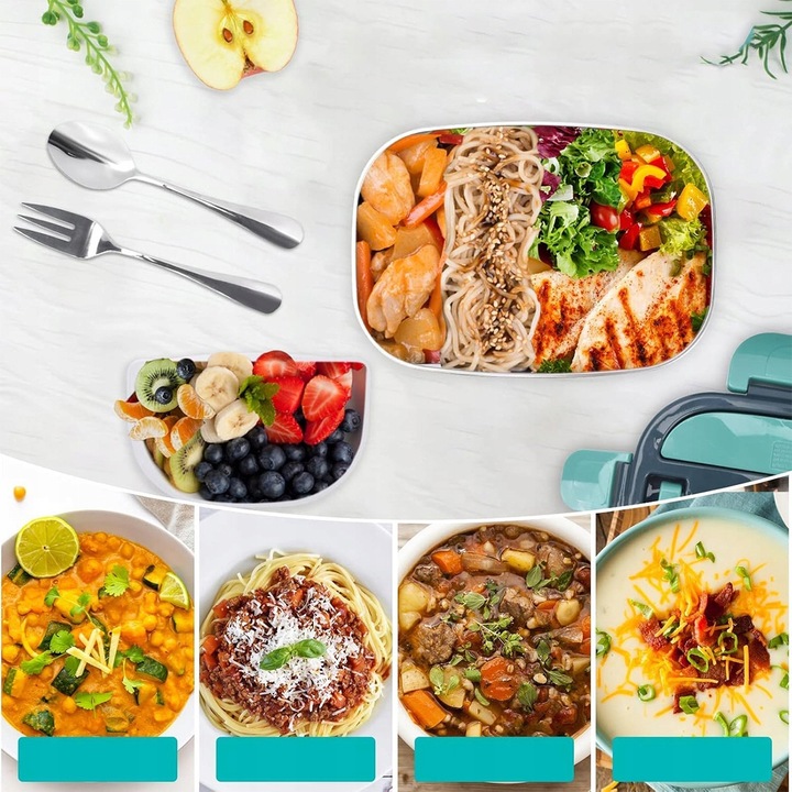 Podgrzewane pudełko na lunch do samochodu i domu 80W 1.5L + torba