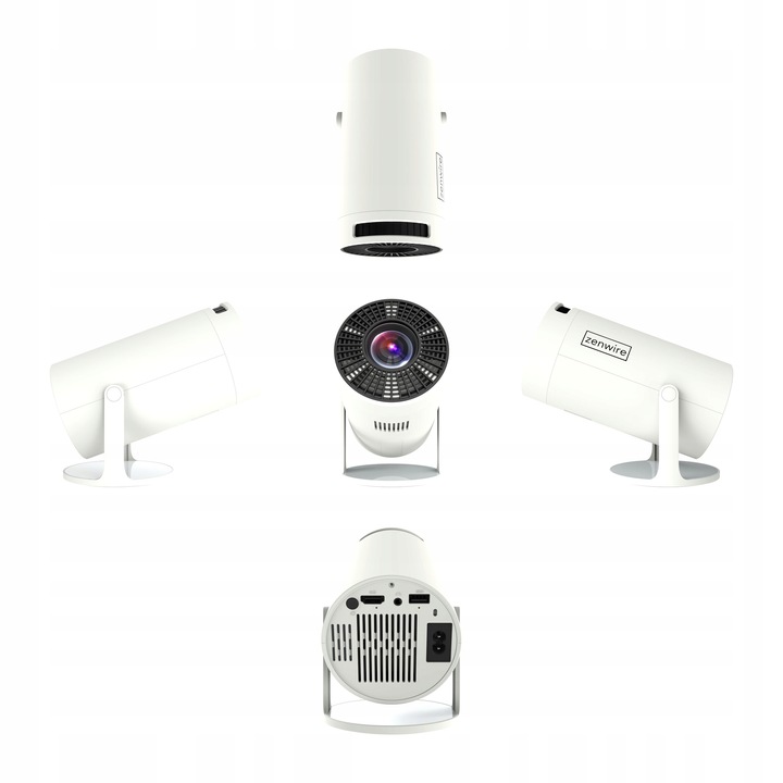 PRZENOŚNY MINI PROJEKTOR ANDROID WiFi RZUTNIK 360 FULL HD 4K Bluetooth