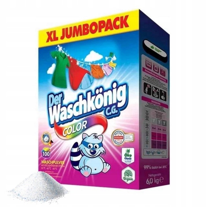 Der Waschkönig Color Proszek do prania kolorowych tkanin 100 prań 6,0kg