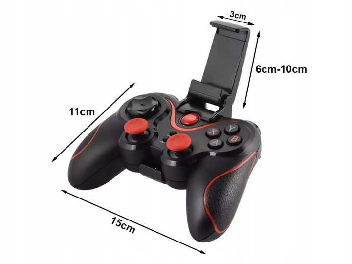 BEZPRZEWODOWY GAMEPAD PAD DO TELEFONU ANDROID iOS PC KONTROLER Z UCHWYTEM