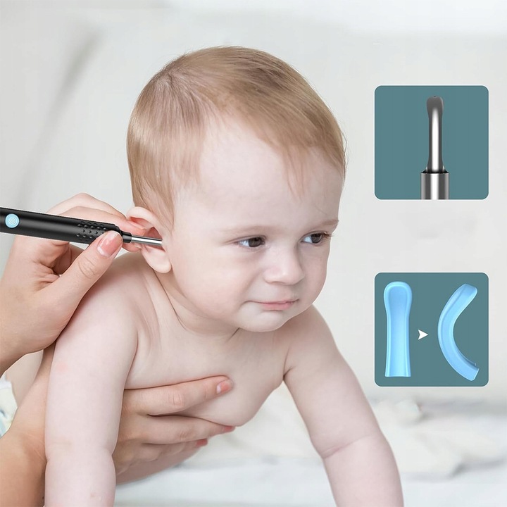 SMART OTOSKOP Z KAMERKĄ WIFI DO CZYSZCZENIA USZU NARZĘDZIA ZESTAW ENDOSKOP