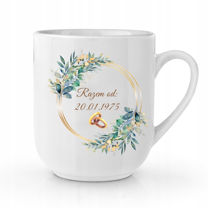 Prezent na Rocznicę Ślubu 50 40 25 Zestaw Kubków Dwa Kubki z Imionami