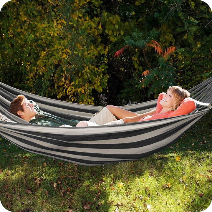 MOCNY HAMAK OGRODOWY DWUOSOBOWY HUŚTAWKA XXL WZMOCNIONY PAŁĄK + TORBA