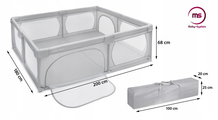KOJEC 200x180cm PLAC ZABAW SUCHY BASEN DLA DZIECI
