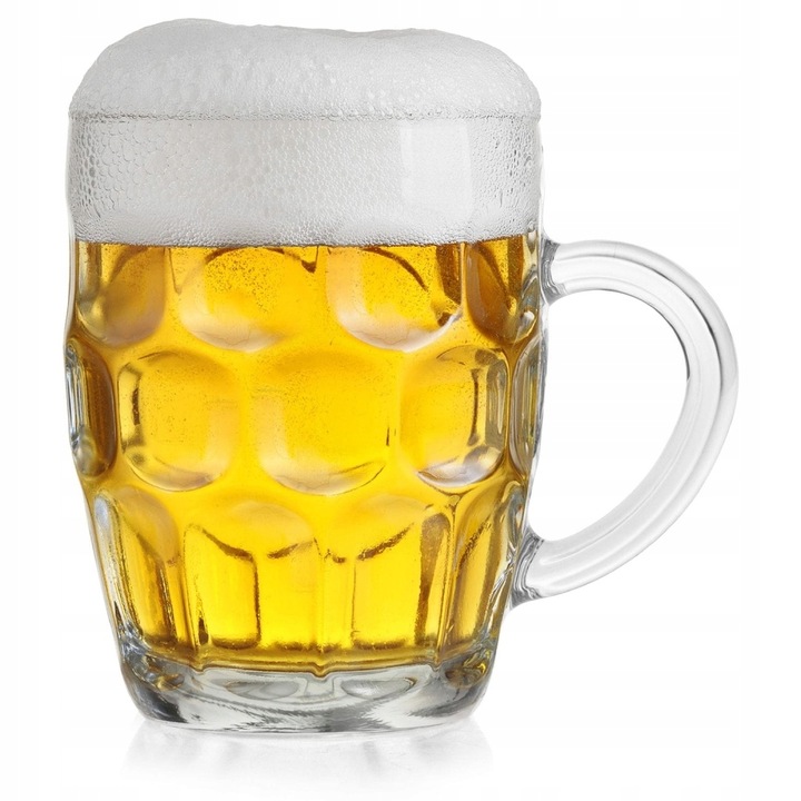 KUFLE DO PIWA 540 ML Z UCHEM SZKLANY KUFEL WYSOKI ZESTAW 6 SZTUK