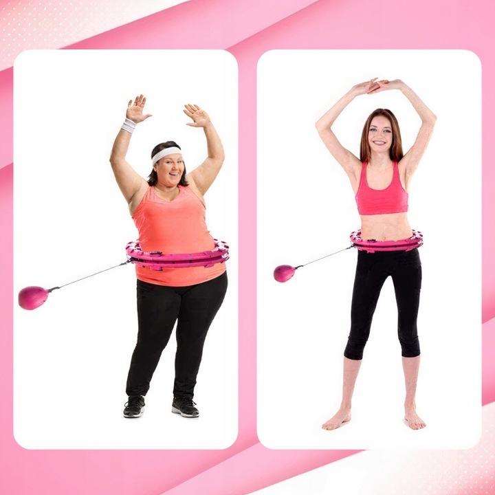 HULA HOP Z OBCIĄŻENIEM ODCHUDZAJĄCE KOŁO Z WYPUSTKAMI MASAŻER OBCIĄŻNIK