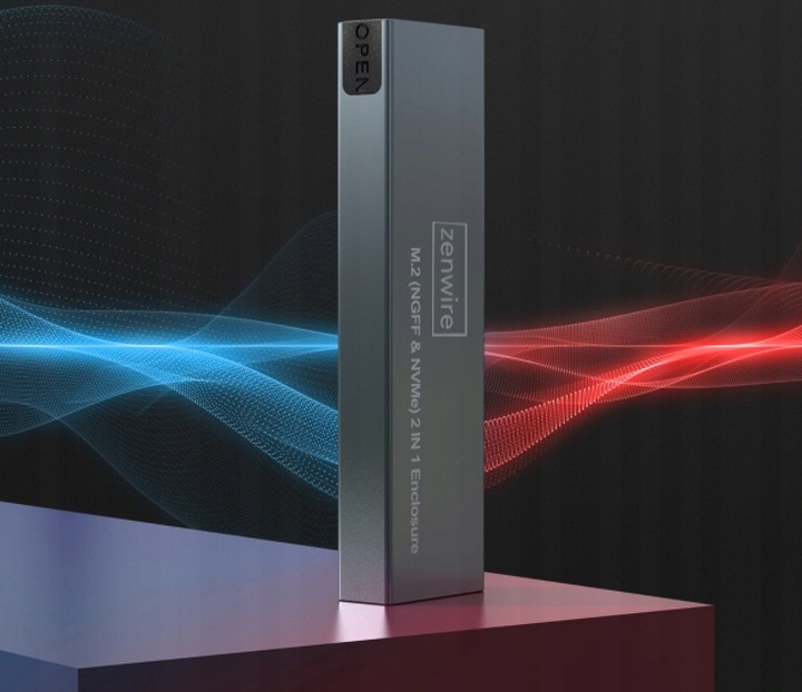 Obudowa na dysk SSD NVME/SATA PCIe M.2 USB-C Gen2 Kieszeń Adapter dysku M2