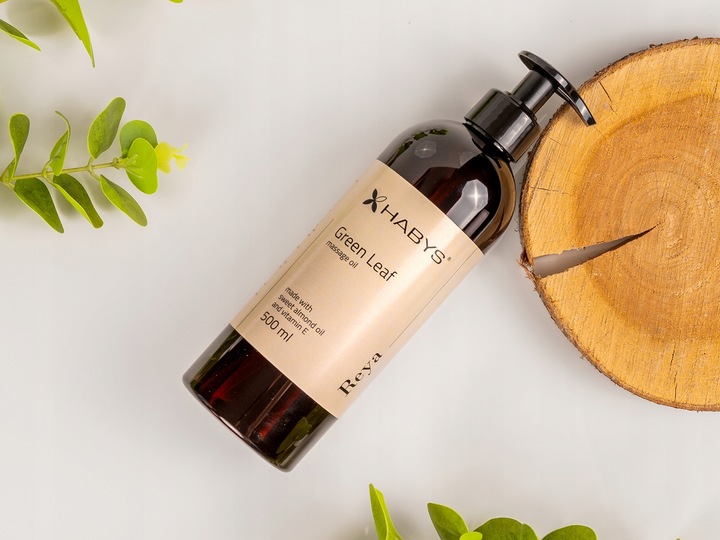 OLEJEK DO MASAŻU REYA GREEN LEAF 500 ML WITAMINA E UJĘDRNIA NAWILŻA