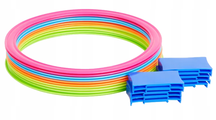 GRA DO SKAKANIA W KLASY PIERSCIENIE OBRĘCZE 10 EL. KOLOROWE KOŁA I ŁĄCZNIKI