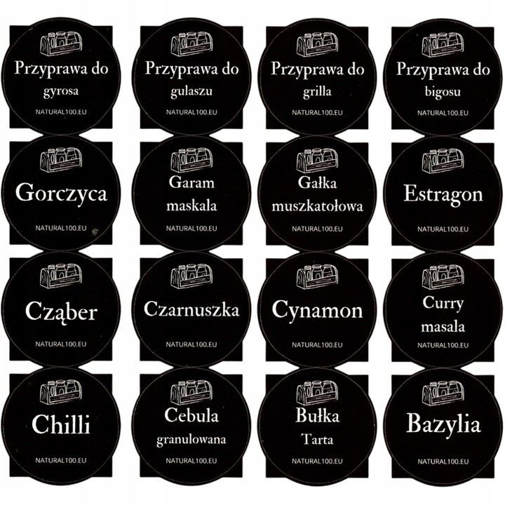 Pojemniki na przyprawy 24 szt 120ml organizer słoiczki słoiki