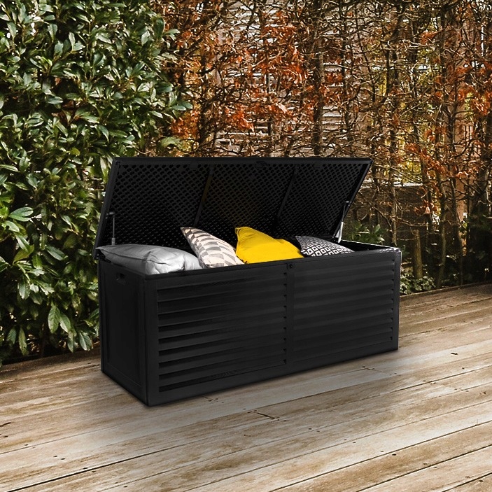Skrzynia ogrodowa - Larus 390 litrów - czarna
