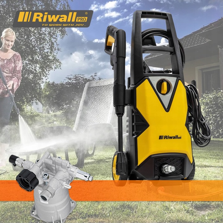 MYJKA CIŚNIENIOWA RIWALL REPW120M BAR MOCNA POMPA ZESTAW 230barEW