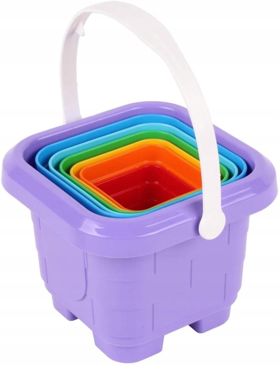 DUZA PIRAMIDKA 38 CM KUBECZKI WIADERKO DO PIASKU