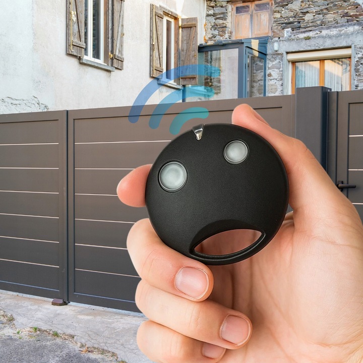 PILOT DO BRAMY GARAŻOWEJ NICE SMILO 2KANAŁY 433MHZ ZAMIENNIK BRELOK OKRĄGŁY