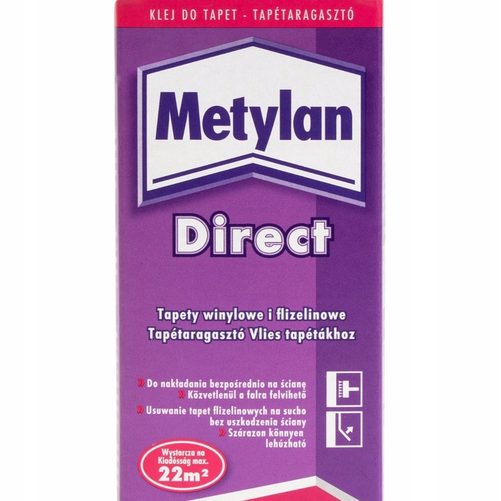 KLEJ DO TAPET NA FLIZELINIE WINYLOWYCH METYLAN DIRECT 200G