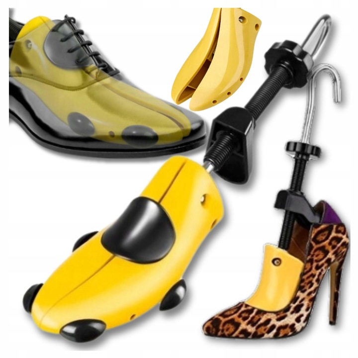 2x Regulowane prawidła do rozciągania butów obuwia 40-47 z nakładkami Para