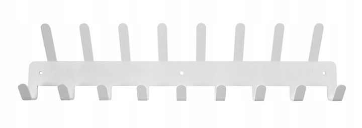 WIESZAK NA UBRANIA KLUCZE ŚCIENNY 50CM LOFT BIAŁY