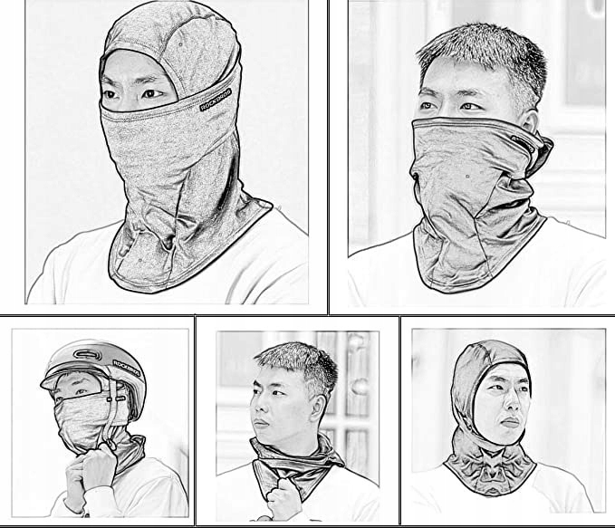 Kominiarka ciepła ROCKBROS LF7345BK na twarz usta