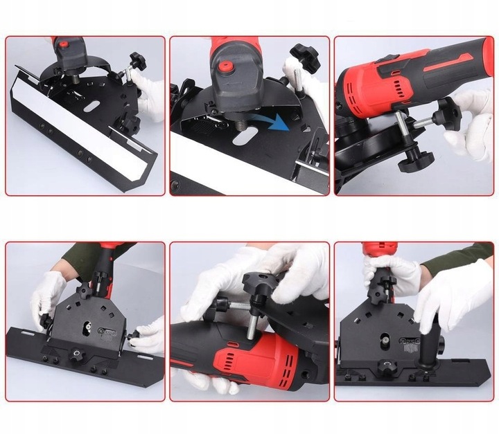 PRZYSTAWKA DO SZLIFOWANIA CIĘCIA PŁYTEK GRESU POD KĄTEM 45° SLIDER