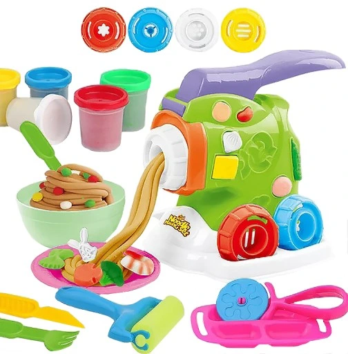 CIASTOLINA DUŻY ZESTAW Z MASZYNKĄ DO MAKARONU