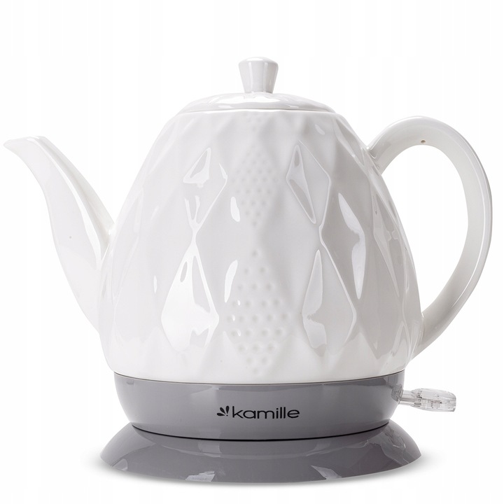 CZAJNIK ELEKTRYCZNY BEZPRZEWODOWY CERAMICZNY KAMILLE 1200 W 1,5 L