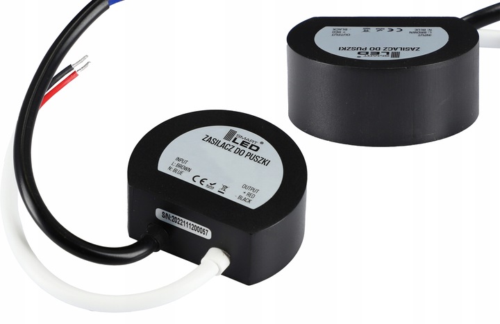 Zasilacz LED 12V 30W 2.5A Do Puszki Tranformator Dopuszkowy Do Taśm