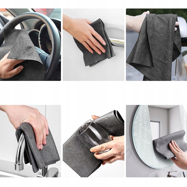 MAGICZNA ŚCIERECZKA SZMATKA ŚCIERKA DO SZYB OKIEN BEZ SMUG 30x40CM X 8SZT