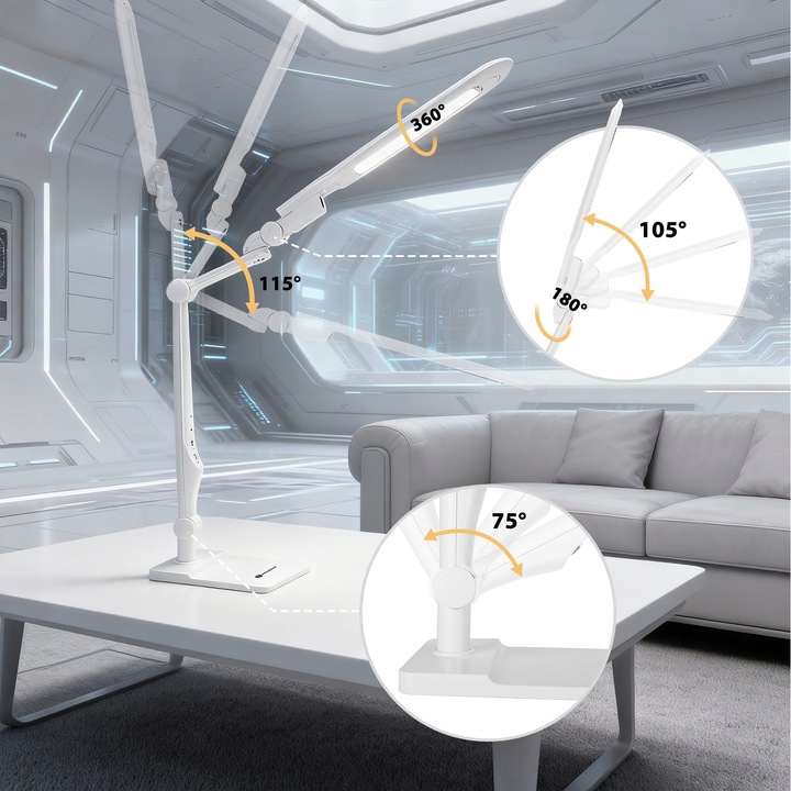 Lampka biurkowa Aigostar biały moc do 9 W