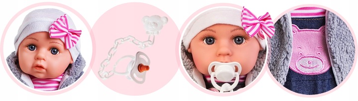 Lalka bobas interaktywna mówi i śpiewa po polsku SMOCZEK PAMPERSY BUTELKI