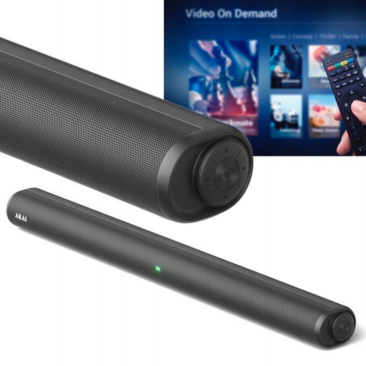 SOUNDBAR 2.0 60W RMS WYŚWIETLACZ BLUETOOTH 5.3 RADIO FM AUX MP3 AKAI ASB-6L