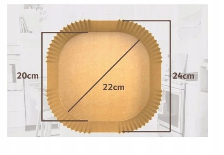 300x PAPIER PIECZENIA FRYTKOWNICY POWIETRZNEJ WKŁADKI - 20x20 CM