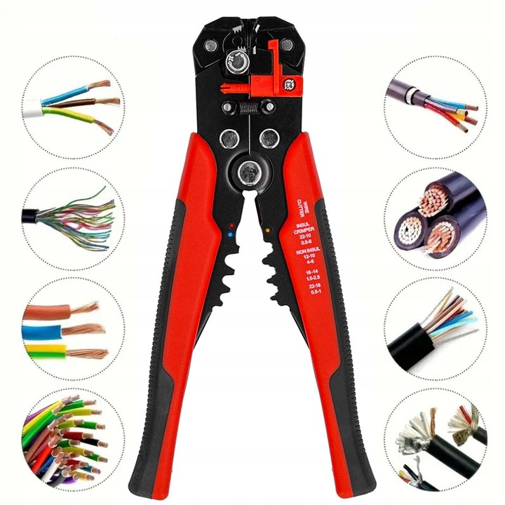 ŚCIĄGACZ IZOLACJI SZCZYPCE ZACISKARKA DO ZDEJMOWANIA PRZEWODÓW KABLI