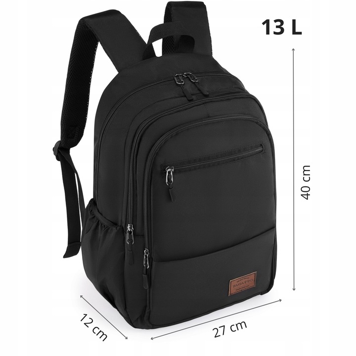 Czarny plecak męski szkolny podróżny linia WIZZAIR duży do pracy