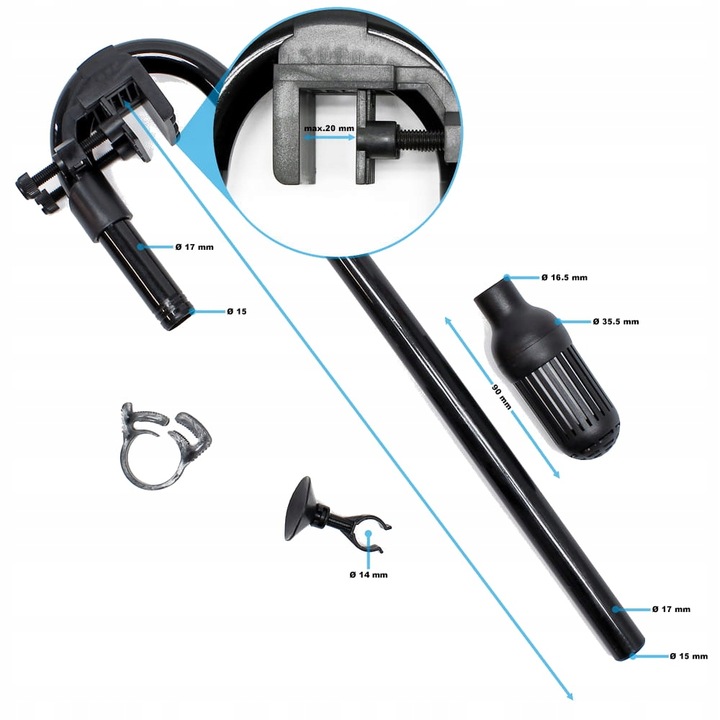 Filtr Kubełkowy Zewnętrzny Do Akwarium do 250l SunSun HW-302 1000 l/h 18W