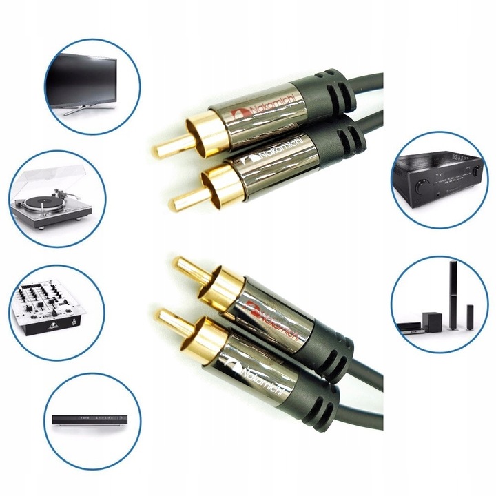 KABEL 2RCA - 2RCA CINCH HQ STEREO OFC NAKAMICHI 1m