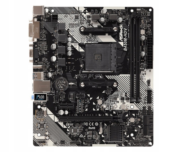 Płyta główna ASRock B450M Micro ATX Socket AM4 pod AMD Ryzen USB3 M.2 NVMe