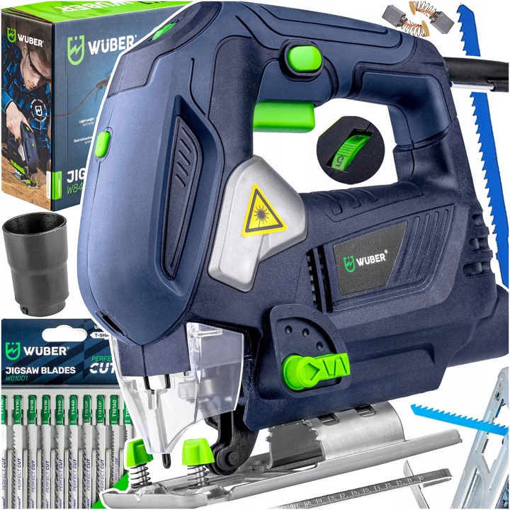 WYRZYNARKA PIŁA DO DREWNA METALU PRZECINARKA LASER + 10 BRZESZCZOTÓW