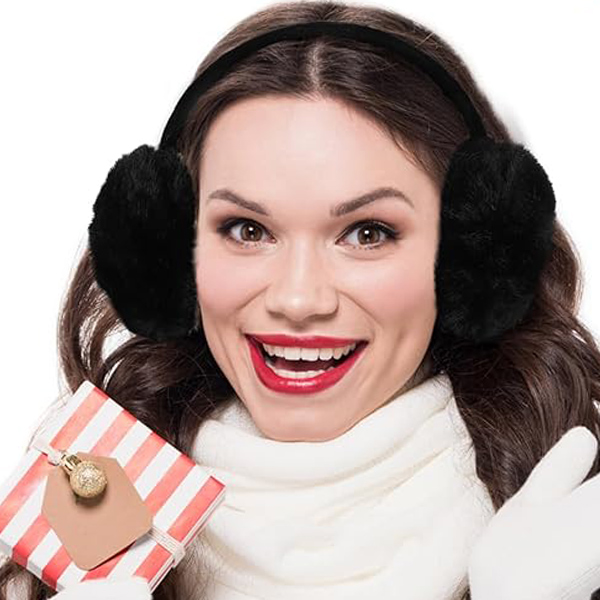 NAUSZNIKI ZIMOWE JESIENNE NA USZY CIEPŁE FUTERKO PLUSZOWE REGULOWANE