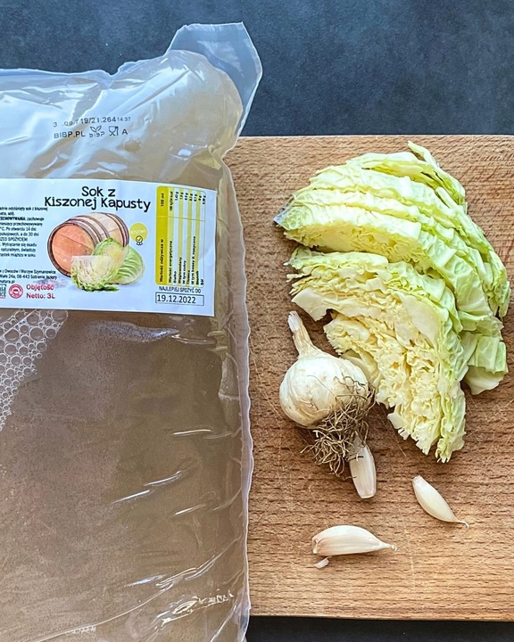 Sok z Kiszonej Kapusty Tłoczony 3l Soku Kiszona Kapusta 100% NFC 3 litry