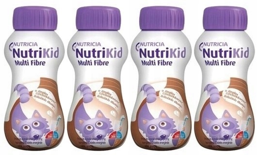 Nutrikid multi fibre czekoladowy ZESTAW 4x 200 ml