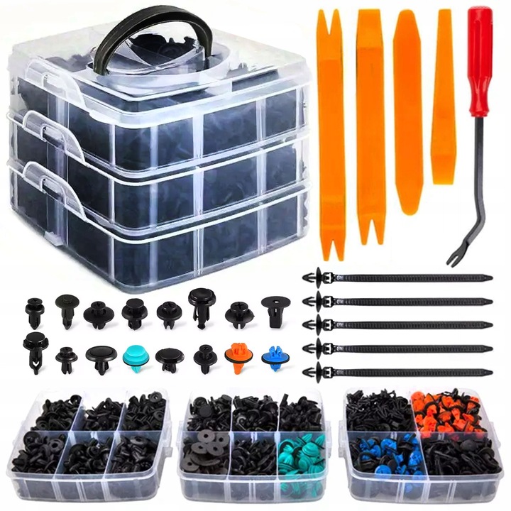 SPINKI SAMOCHODOWE ZESTAW SPINEK SAMOCHODOWYCH DO TAPICERKI 635 + ŚCIĄGACZE