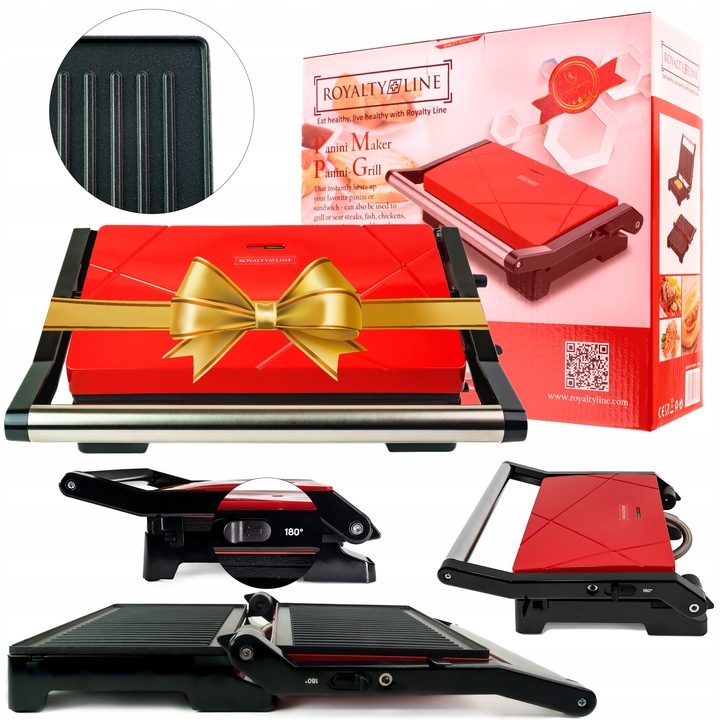OPIEKACZ DO KANAPEK PANINI TOSTER ROZKŁADANY GRILL 2w1 NON-STICK Duży