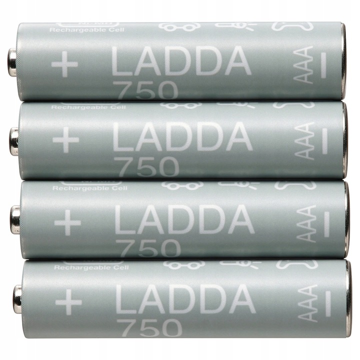 Akumulatorki IKEA LADDA 750mAh AAA 4 sztuki
