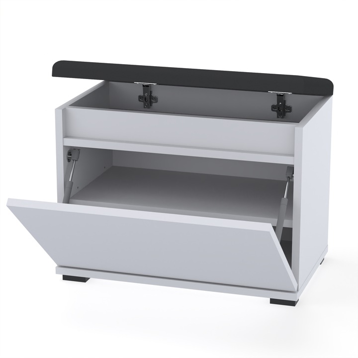 Szafka na buty VB50x30 D1N1 siedzisko schowek 50cm BIAŁY